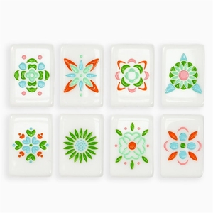 Multi-Color Minimal Line Acrylic Mahjong Tiles 160Pcs Engraved American Style Gift Set Ready Stock - Product Image 2