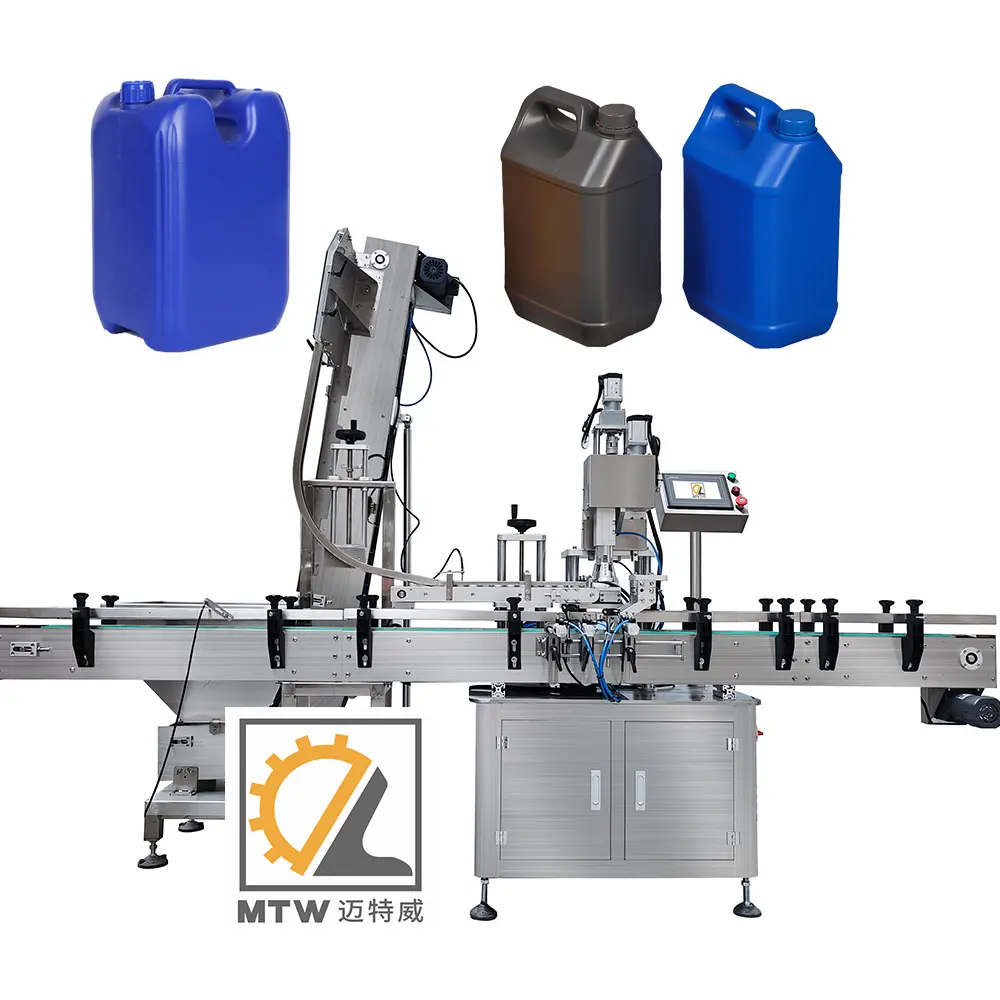 MTW one head automatic pick and place lid jerry can jars capping machine