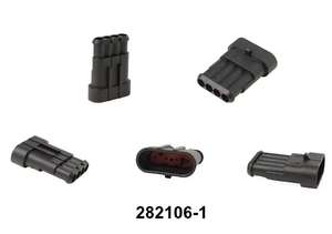 Connecteur de voiture AMP 4 broches, boîtiers automobiles étanches TE, boîtier de connecteur série AMP SUPERSEAL 1,5 mm 282106-1 - Product Image 6