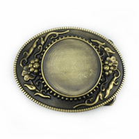 Nouvelle boucle de ceinture ovale rétro en alliage DIY, écologique, durable, couleur plaquée vintage antique, style western cowboy pour ceinture en cuir de 4 cm