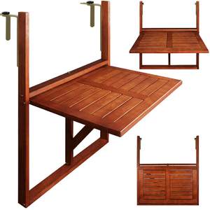 <span class=keywords><strong>Mesa</strong></span> plegable colgante para balcón y bar, barandilla de jardín de madera de acacia, <span class=keywords><strong>mesa</strong></span> de cubierta plegada - Product Image 1