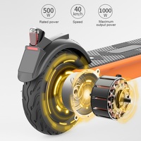 Trottinette électrique pliable HX X9, batterie au lithium 36V, autonomie de 65 km, étanche, roues de 10 pouces, trottinette de mobilité urbaine pour adultes