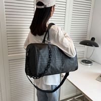 Sac de voyage pour femme, imperméable, week-end, nuit, motif crocodile, cuir, sac de voyage pour la nuit, sacs de voyage personnalisés colorés pour homme