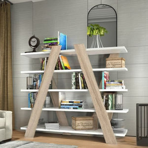 Organizador de Almacenamiento Abierto Sena, Librero Moderno de Madera con 5 Estantes, Diseño Industrial Minimalista para Hogar, Oficina, Biblioteca, Dormitorio - Product Image 4