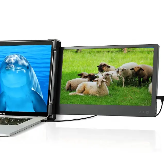 H1 12 inch Dual Laptop Screen Extender Portable Tri-screen Monitor Extra Screen for Laptop