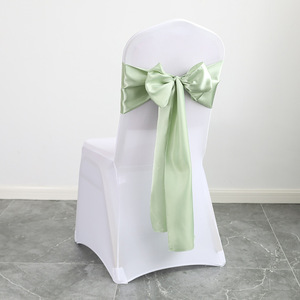 <strong>Wedding</strong> Banquet Party Chair <strong>Decoration</strong> Bows <strong>Teal</strong> champagne White Black pink Yellow Green Orange Gold Burgundy Satin Chair Sashes - Product Image 3