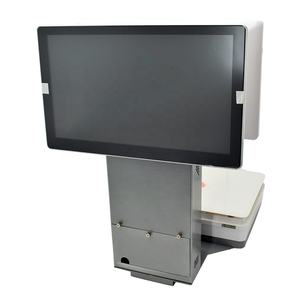 15.6 "दोहरे स्क्रीन पॉस स्केल एल्कास स्केल पीसी खुदरा पॉस सुपरमार्केट के लिए थर्मल प्रिंटर में बनाया गया - Product Image 3