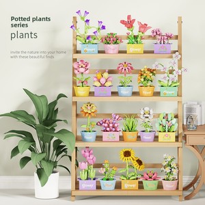 Plastique ABS compatible pour briques, jardinières à succulentes, bouquets de fleurs préservées, fleurs de roses, <span class=keywords><strong>d</strong></span>écorations à assembler de la série Filles - Product Image 2
