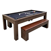 Table combinée 3-en-1 de 7 pieds, idéale pour la salle de jeux à domicile : billard, tennis de table et table à manger, en MDF avec coussinets – Prix de gros – Meilleures ventes