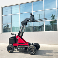 Chariot élévateur télécommandé ZG 3-en-1, 1,5 tonne, tout-terrain, électrique, avec plateforme ou sans plateforme, 4x4, pneus pleins, batterie au plomb-acide 1