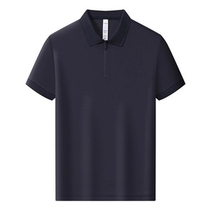 Camisa Polo de Manga Corta Azul Marino de Poliéster de Secado Rápido para Trabajo y Uso Diario - Product Image 1