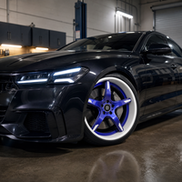 Jantes forgées profondes bleues 5 Y 3 pièces 20 21 pouces 5x114.3 6061-T6 pour Audi, jantes personnalisées, directement de l'usine, alliage sport luxe