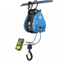 Treuil électrique portable à câble métallique de 300 kg/500 kg, 30 m, mini-treuil de levage, 220 V/110 V, pour la maison, l'atelier et l'entrepôt