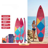 Planche de paddle gonflable portable et pliable personnalisée avec pompe pour sports nautiques, surf et pêche