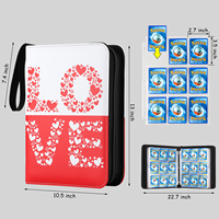 Classeur de cartes à 4 pochettes avec pochettes à chargement latéral pour album de cartes à collectionner