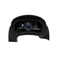Kluster Digital 12.3 "untuk Mitsubishi Pajero 2006-2016 GPS Navi LCD penuh Panel instrumen dasbor mobil pemutar kecepatan