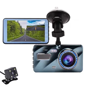 Venda quente Carro Dual Dash Cam 4 polegada LCD FHD 1080p Lente Dupla Auto Sistema de Assistência à Condução DVR Gravador De Vídeo Câmera Do Carro