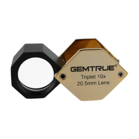 20.5mm 10X Triplet Diamond Loupe Black Gold Jewelry Magnifier Professional Inspection Tool