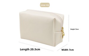 Sac de maquillage portable en PU avec fermeture éclair, étanche, pour le rangement du maquillage, sac à main de voyage, tendance et populaire à l'international - Product Image 6
