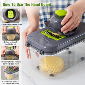 Household Kitchen Manual <b>Vegetable</b> Cutter Handle Multi-functional Storm <b>Vegetable</b> <b>Chopper</b> Stainless Steel Blades Eco-Friendly - Product Image 2