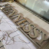Lettres 3D personnalisées lumineuses à rétroéclairage LED, enseigne lumineuse rétroéclairée, logo lumineux pour publicité murale intérieure commerciale
