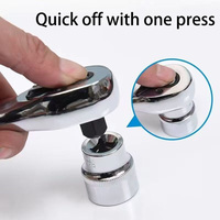 Ensemble d'outils ménagers de haute qualité, 46 pièces, noir, outils à main, douilles combinées, clés à douilles avec étui rigide