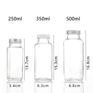 Botella de Vidrio de 250, 350 y 500 ml a <span class=keywords><strong>Precio</strong></span> Económico para Jugo de Coco, Leche Japonesa, Bebidas Calientes, Artículos para Fiestas con Tapa de Plástico - Product Image 2