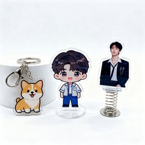 Customized Cartoon Acrylic Keychain for DIY Anime Star Couple Gift Bag, <b>Backpack</b>, Game Accessories, Key Hanger - Product Image 1