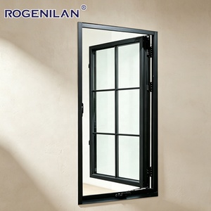 Ventana Francesa Rogenilan Ultra Estrecha con Rejilla, Manual, de Aluminio, con Vidrio Templado y Acristalamiento Personalizado - Product Image 4