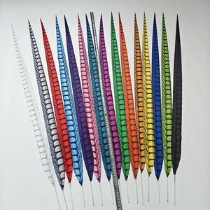 <span class=keywords><strong>Plume</strong></span> de fausse <span class=keywords><strong>plume</strong></span> de faisan de 100 cm, multicolore, vente en gros d'usine, pour décoration de costumes de carnaval de Samba - Product Image 4