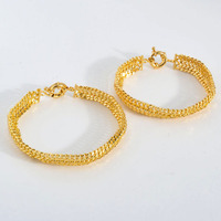 Bracelet chaîne cubaine à double fermoir en laiton électroplaqué sous vide, style hip-hop européen et américain, pour femme, par XF Jewelry