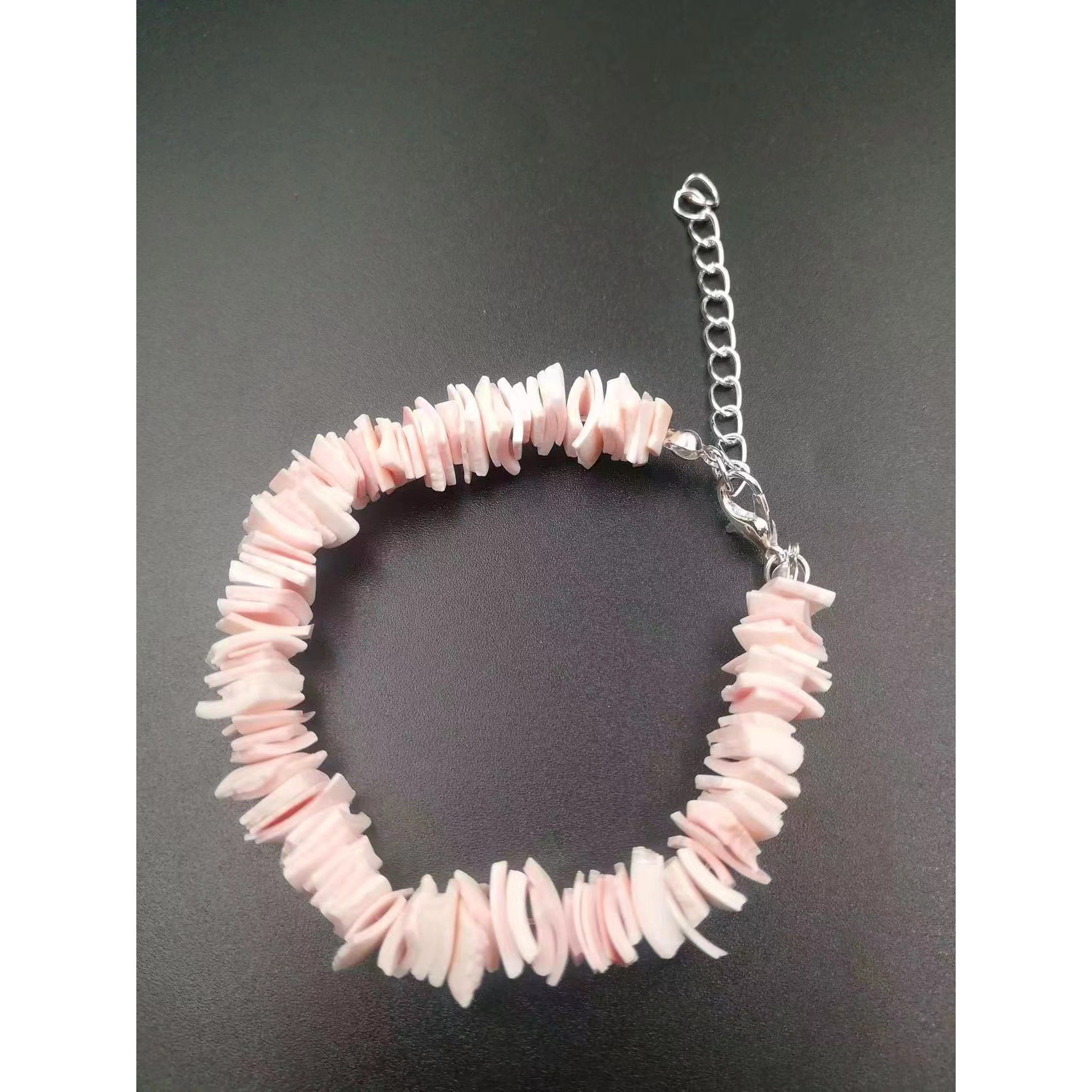 Bracelet coquillage rose