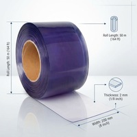 Rideaux en bande de PVC flexible pour portes industrielles et commerciales, vinyle transparent, contrôle de la température, réduction de la poussière et du bruit