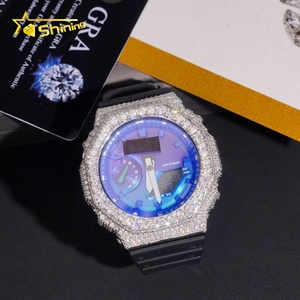 Hiphopstijl 925 Zilver Iced Out Ga2100 Pass Diamond Tester Moissanite Ijskoud Horloge Case Bezel - Product Image 3