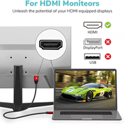 Câble Ethernet haute vitesse mâle vers mâle 1m 4K 60Hz 1080p pour 2.0 Gaine en PVC pour moniteur HDTV