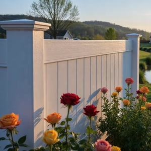 Fentech 8ft PVC scherma Privacy pannelli cancelli per giardino casa all'aperto in vinile bianco trattamento a pressione 3D modellazione inclusa - Product Image 2