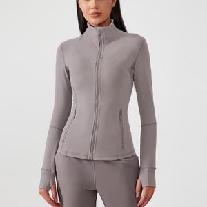 Wholesale High Quality Womens Gym Yoga Jackets Top Custom logo Fitness Yoga Zipper Jacket - Product Image 1