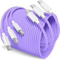 Câble USB C vers USB C en gros d'usine durable 1m 2m 3m 20W coton tressé charge rapide type C câble de données de chargeur Compatible