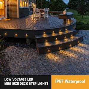 12V 24V IP67 Waterproof LED Half Moon Deck Step Light Anti-Glare Aluminum Stainless Steel Blue White for Yacht Boat Outdoor - Product Image 6