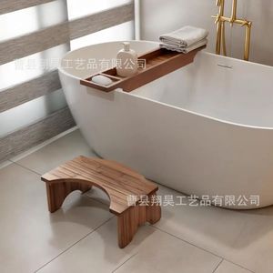 Solid Wood Squat Toilet <b>Stool</b> Bamboo Non Slip Mat <b>For</b> Elderly And Children <b>Bathroom</b> Safety Equipment - Product Image 1