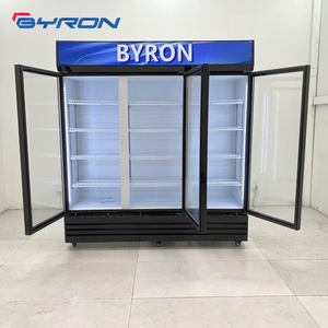 Réfrigérateur commercial vertical pour boissons, porte vitrée transparente, vitrine réfrigérée à refroidissement rapide pour bière et soda LC Uprigh - Product Image 5