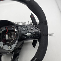 Volante de Fibra de Carbono Forjado de Alta Calidad con Microsuede y LED para Mercedes Benz W177 W213 W204 W205 W211 C257 AMG