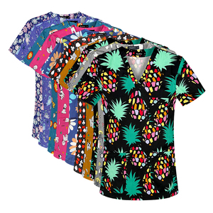 Camiseta de Enfermería con Estampado Navideño Floral Unisex, 100% Algodón Puro, Suave, de Alta Calidad, Más Vendida en 2025, para Clínica Dental - Product Image 4