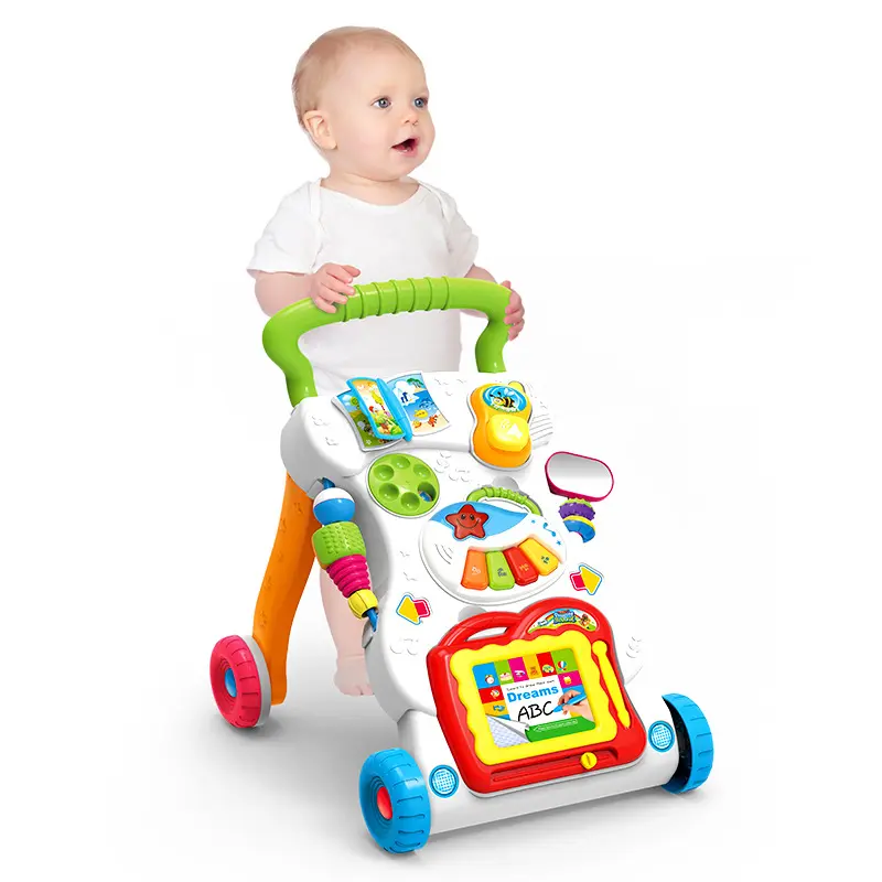 Groothandel 2022 Luxe Goedkope Push Kinderwagens Carriers Activiteit Springen Loopstoeltje Kids Meisje Speelgoed Met Muziek En Licht 3 In 1