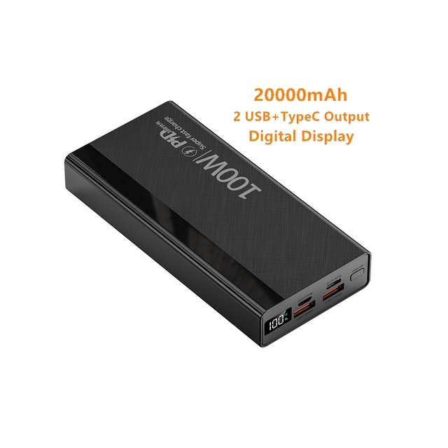 Custom Logo 20000mah Power Bank QC PD 20W Super Fast Charging Powerbank LED Display Portable Slim 10000mah USBC Power Banks