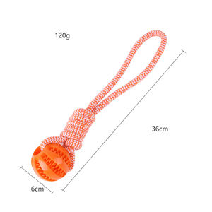 Pelota de Algodón para Masticar para Perros, Juguete de Cuerda para Limpiar los Dientes, Pelota de Goma - Product Image 2