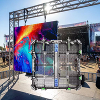 Écran LED en maille transparente P3.91-7.82 résistant au vent, lisible en plein soleil 8K, pour scène de concert en extérieur, haute luminosité, rideau vidéo en maille