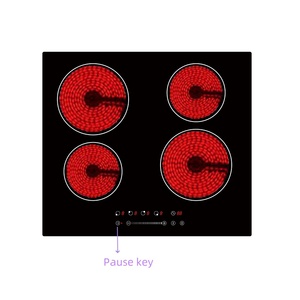 Electrodomésticos de cocina hechos en China, vitrocerámica de vidrio de 4 placas, placa de cerámica integrada para cocinar, cocina infrarroja - Product Image 5
