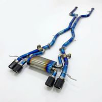 Échappement arrière en alliage de titane avec embouts en fibre de carbone et commande Valvetronic pour BMW M3 M4 G80 G82 Performance