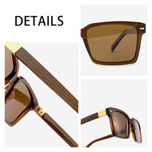 Gafas de Sol Unisex de Moda con Protección UV400, Diseño de Marca de Lujo, Montura Rectangular Pequeña de Acetato, Gafas de Moda, Lunettes De Luxe - Product Image 3
